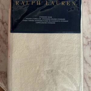 NEW Ralph Lauren Weston Park Linen Collection FOLEY Standard Sham - Cream